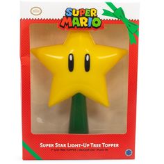 a yellow star light - up toy in a box