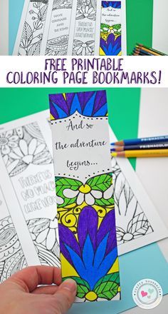 this free printable coloring page bookmarks is perfect for kids and adults alike to color