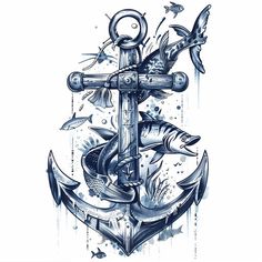 Bold Fish Tattoo Design Pack Anchor With Flowers Tattoo, Anchor With Flowers, Fish Tattoo Design, Flowers Tattoo Design, Anchor Designs, Traditional Mehndi, Octopus Tattoo Design, Scale Tattoo, Navy Art