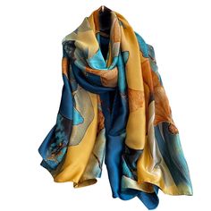 PRICES MAY VARY. Made of 100% silk satin, super soft and comfortable fabric. Lightweight and protect your neck. Size: 70"x 35" Inches. Can be used as neck wear, shawl wraps, and bag accessory in different ways. This long scarf features colorful print. Perfect for matching any outfits. Multiple colors to choose. Each scarf is folded very neatly. Wear Shawl, Luxury Design Print, Hair Wrapping, Silk Scarfs, Soft Gift, Designer Scarf, Satin Scarf, Polyester Scarf, Scarf Fashion