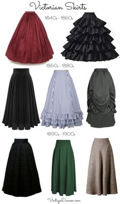 1890 Victorian Dress, Victorian Skirt Patterns, Victorian Fashion Reference, Victorian Fashion Design, Victorian Dress Style, Easy Victorian Costume, How To Make A Victorian Dress, Dickens Costumes Women, Victorian Era Dresses Gowns