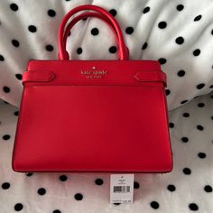 Kate Spade Staci Digital Red Purse With Adjustable Shoulder Strap- Brand New Inside Has Zippered Area And A Pouch Outside Has A Place For Your Phone On One Side And Your Keys On The Other 11x9x5 With Adjustable Strap Kate Spade Red Satchel Bag, Everyday Red Kate Spade Shoulder Bag, Red Kate Spade Bag For Shopping, Elegant Red Kate Spade Shoulder Bag, Kate Spade Red Bag, Kate Spade Staci, Red Purse, Kate Spade Accessories, Red Purses