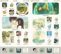 an image of some anime characters on the webpage with many different things to see