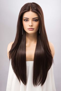 • Color: Dark Brown / Chocolate Brown• Texture: Straight with Layered Cut• Wig Type: Lace Front Wig• Length: About 28"• Cap Size: 20.5"-22.5"• Parting: Fixed Middle Part• Material: Heat Resistant Fiber• Lace Type: Swiss Lace• Combs: 3 CombsImmerse yourself in the richness of Dark Brown/Chocolate Brown with this elegantly styled wig. The straight texture, coupled with a layered cut, provides a modern edge to this classic color. Ideal for daily wear or special events, this versatile piece is a chic addition to any wardrobe.This lace front wig, stretching to about 28 inches, offers comprehensive coverage and ample styling options. A fixed middle part adds to the ease of styling, ensuring a consistently polished look every time you wear it.Comfort and customization come hand in hand with this