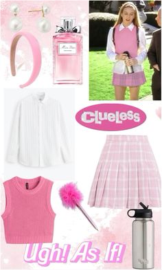 90s Clueless Outfits, Clueless Mood Board, Diy Clueless Costume, Outfits From Clueless, Cher Clueless Aesthetic Outfits, Cher Clueless Outfit Inspiration, Clueless Dionne Outfits, 2000s Disney Channel Outfits, Clueless Outfits Cher