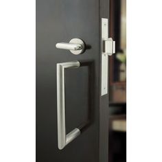 an open door with a handle on the front and side handles to both sides that are white