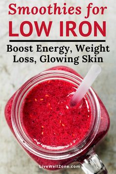 Pin by Thelma Fisher  | Healthy Smoothies for Low Iron (For Energy, Weight Loss, Natural Glow) Iron Rich Smoothie Recipes, Iron Rich Smoothie, Increase Iron, Energy Smoothies, Iron Recipes