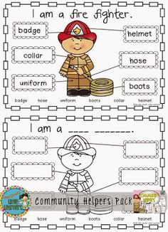 the firefighter worksheet for children to practice their skills and read alouds