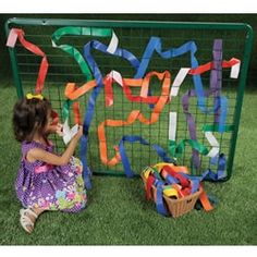 outdoor weaving | Outdoor Weaving | Preschool/Daycare Ideas Weaving Frame, Fine Motor Development, Pancakes From Scratch, Camping Cooking, Powder Sugar, Motor Development, Independent Play, Great Escape, Pancake Mix