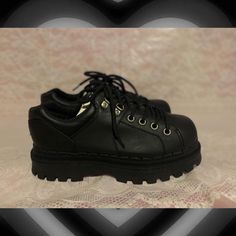 Vintage 90s Chunky Platform Grunge Shoes Deadstock Last Pair Size:6 Daria Vibes #Chunkyplatforms #Chunkyshoes #Grunge #Goth #90splatforms Platform Shoes Sneakers Black, Edgy Synthetic Platform Sneakers With Round Toe, Edgy Leather Platform Sneakers With Chunky Platform, Edgy Black Platform Sneakers With Round Toe, Goth Converse Outfit, Edgy Platform Sneakers With Studded Rubber Outsoles, Edgy Platform Sneakers With Studded Outsoles, Edgy Low-top Platform Sneakers With Chunky Platform, Edgy Low-top Chunky Platform Sneakers