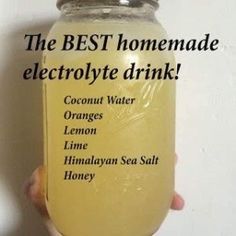 the best homemade electrolyte drink is in a jar