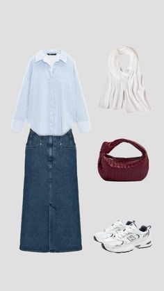 Fashion Styles Types Inspiration, Outfit With New Balance, Stylish Outfits Casual, Simple Casual Outfits, Modest Casual Outfits, Stile Hijab, Modesty Outfits, Modest Summer, Cute Modest Outfits