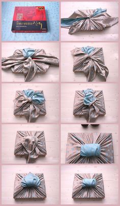 the instructions for how to fold an origami bow