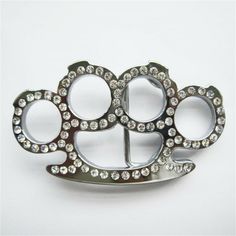 Bright Silver 3D Cut Out Rhinestones Belt Buckle Gurtelschnalle Boucle de ceinture Brand New In Stock Only Buckle SKU:BUCKLE-T030 Material:Zinc Alloy Heavy Metal Bright Silver Plated Color Length Size is, 3.94 inch, Height Size is, 2.28 inch, Weight is 2.79 oz Length Size is, 100 mm, Height Size is, 58 mm, Weight is, 79 g The inner diameter for back loop is, 1.58 inch (40 mm), fits belt up to 1.58 inch (40 mm) Width Button Snap On Belts All of our buckles is fitting to all of our Button Snap on Gloves Jewelry, Goth Belt, Goth Cowboy, Y2k Belt, Rhinestone Belt Buckle, Y2k Accessories, Boxing Glove, Gopro Accessories, Rhinestone Belt