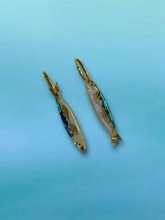 Sardine Earrings Sardine Earrings, Fish Hoop Earrings, Fish Earrings Gold, Gold Abalone Shell Earrings For Gifts, Accessorize Bags, Accessory Inspo, Shark Earrings, Fish Jewelry, Ear Earrings