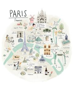 the map of paris with all its major attractions