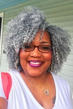 Chin Length With Bangs, Gray Locs, Amazing Gray, Pepper Hair, Curly Bob Wig, Grey Curly Hair, Gorgeous Gray Hair, Mohawks, Beautiful Gray Hair