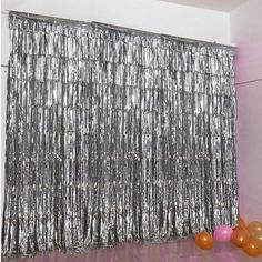 8ft Silver Metallic Tinsel Foil Fringe Doorway Curtain Party Backdrop Photo Backdrop Stand, Foil Fringe Curtain, Portable Backdrop, Foil Curtain, Party Photo Backdrop, Photo Backdrop Wedding, Curtain Backdrops, Doorway Curtain, Curtain Fringe