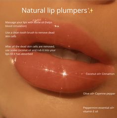 Get Plump Lips, Obličejové Masky, Lip Plumpers, Haut Routine, Beautiful Skin Care, Lip Care Routine, Plump Lips, Beauty Tips For Glowing Skin, Healthy Skin Tips