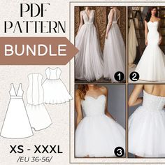 the pattern for this wedding dress is easy to sew