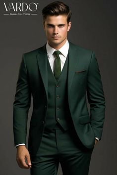 Bottle Green 3 Piece Suit Men, Bottle Green Suit Men Wedding, Men In Green Suits, Green Man Suit Wedding, Dark Green Three Piece Suit Men, Dark Green 3 Piece Suit Men, Green Wedding Suits Groom, Green Three Piece Suit Men, Green Mens Suit Wedding