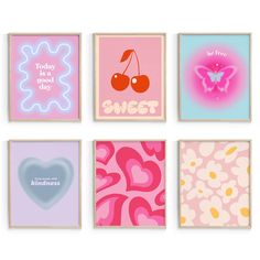 PRICES MAY VARY. 1 Preppy Wall Collage, Pastel Wall Decor, Pink Dorm, Room Decor Aesthetic, Pastel Walls, Preppy Room Decor, Danish Pastel, Preppy Room, Decor Aesthetic