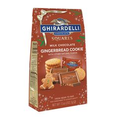 Wholesale Ghirardelli Milk Chocolate Gingerbread Cookie Squares 7.1 Oz Bag-12ct case Bulk Gingerbread Squares, Bur Basket, Cookie Squares, Chocolate Gingerbread Cookies, Ghirardelli Chocolate Squares, Chocolate Gingerbread, Merry Chistmas, American Christmas, Ghirardelli Chocolate