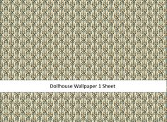 a wallpaper pattern with the words dollhouse wallpaper 1 sheet