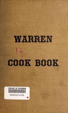 a book with the words'warnen cook book'written in black on it