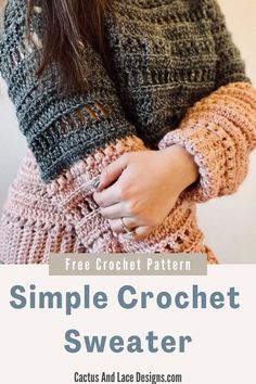 crochet Crochet Vneck Sweater Pattern Free, Crochet Women Sweater Free Pattern, Easy Crochet Womens Sweater Pattern Free, Easy Crocheted Sweater Patterns Free, Crochet Sweater Pattern Free Plus Size, Boho Crochet Sweater Pattern Free, Linen Stitch Crochet Sweater Pattern, Quick Sweater Crochet Pattern, Crochet Patterns Worsted Weight Yarn