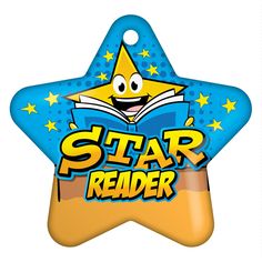 a star shaped book with the words star reader on it