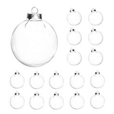 PRICES MAY VARY. 【Durable Christmas Ornament Balls】: Plastic christmas ornaments balls are made of high-quality PP plastic, with lightweight and not easy to deform, environmentally friendly and durable. 【Hangable Christmas Tree Ornaments】Fillable christmas ornaments have a removable silver metal cover and top hook, which can be filled with baubles and hung for easy access. 【Multipurpose Clear Christmas Ornaments Fillable】Clear ornament bulbs are suitable for christmas tree decoration, shopping m Clear Ornament Balls, Fillable Baubles, Diy Christmas Ball, Valentines Birthday Party, Clear Plastic Ornaments, Clear Christmas Ornaments, Craft Ornaments, Ornaments For Christmas Tree, Holiday Party Themes