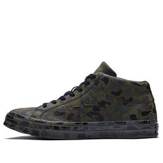 Converse One Star Retro Mid Tops Skateboarding Shoes Unisex Camouflage Green 159746C (SNKR) Camouflage Green, Skateboarding Shoes, Converse One Star, One Star, Skateboarding, Camouflage, Skateboard, Converse, Stars