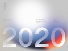 a white and blue poster with the numbers 2020 on it's back side, in front of a gray background