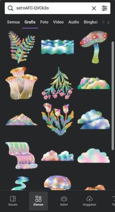 an iphone screen showing the different types of flowers and plants on it's display