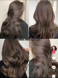 Cool Tone Mushroom Brown Hair, Cool Tone Brown Hair Asian, Light Brown Hair Cool Tone Pale Skin, Hazel Beige Hair Color, Asian Ashy Brown Hair, Ash Brown Hair Cool Tone, Cool Medium Brown Hair Color, Brown Colors For Hair, Green Tea Hair Color