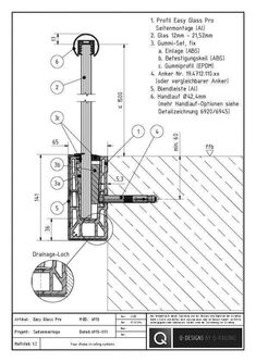 the diagram shows how to install an automatic door handle for a sliding glass door, which is