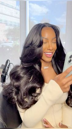 Loose Curls Long Hair Black Women, Wig Blowout Curls, Sewin Hair Styles, 22 Inch Sew In, Before And After, Traditional Sew In, Clip In Hair Extensions Styles, Traditional Sewin, 22 Inch Hair