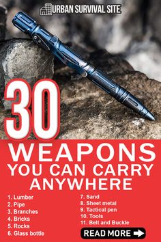 Unfortunately, crimes of violence have continued to increase. The standard advice is to run, and that’s good advice, but in some situations, running is not an option, and you need a weapon you can use to defend yourself. And it's not always about attacking. In many instances, simply demonstrating the ability to defend yourself with a weapon can intimidate a potential attacker and cause them to retreat. Emergency Preparedness Items, Self Defence Training, Survival Stuff, Doomsday Prepping, Survival Skills Life Hacks, Self Defense Techniques