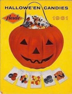 an advertisement for halloween candy with a jack - o'- lantern