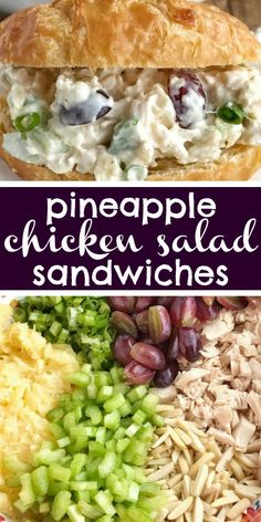 this pineapple chicken salad sandwich is so good it's made with only three ingredients