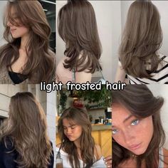 Frosted Hair, Aesthetic Hairstyles, Hair Tint, Pretty Hair Color, Women's Hairstyles, 90s Hairstyles, Hair Stylies