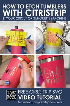 how to etc tumblers with cirstrip and your cricut or silhouette machine