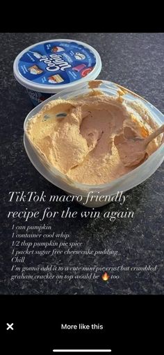 an ice cream in a bowl with instructions on how to make it and what to use it