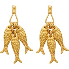 Product details: 24k antique gold plated fish charms hang from 24k antique gold plated toppers on stainless steel hypoallergenic posts Total earring length ~1.8" Featherweight All of our jewelry is made by hand with love. | Brinker & Eliza | Women's School Of Fish Earrings (Gold, One Size) | Maisonette collects the best children’s products from around the world (unlike Zulily, Etsy, The Tot, Farfetch Kids, Childrensalon, Crate and Kids, Kohls, Wayfair, Buy Buy Baby, Nordstroms, Mini Boden, J.Cre School Of Fish, Fish Earrings, Fish Jewelry, Swimming Bathing Suits, Chunky Jewelry, Boy Accessories, Shop Jewelry, Buy Buy, Buy Buy Baby