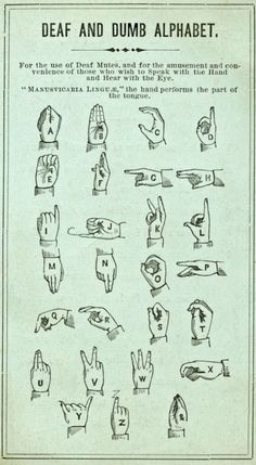 an old book with instructions on how to use the hand and finger symbols for different types of hands