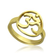 Personlized Om Yoga Ring 18k Gold Plated - Our yoga jewelry designs inspire inner beauty &awaken our spirit. The inspirational  & yoga necklaces with meaning are inspired by ancient traditions & healing powers. All of our yoga/inspirational necklaces with meaning are designed & assembled in our factory. We use fine quality materials- 925 sterling silver,18 gold Plated. The necklaces with meaning make for wonderful gifts for all occasions, including anniversaries, birthdays, gradu Yoga Ring, Necklaces With Meaning, Om Yoga, Yoga Necklace, Monogram Ring, Yoga Jewelry, With Meaning, Initial Ring, Inner Beauty