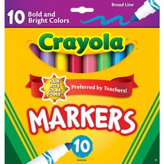 crayola markers, 10 count