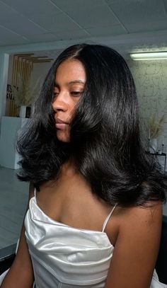 Blowout Silk Press, Blowout Curls, Straightened Hair, Pressed Natural Hair, Silk Press Natural Hair, Luscious Hair, Curly Hair Styles Easy, Hair Appointment, 90s Hairstyles