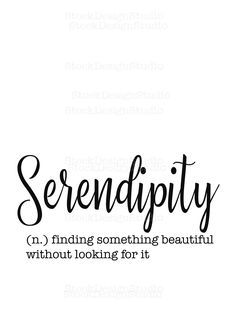 serendity is finding something beautiful without looking for it